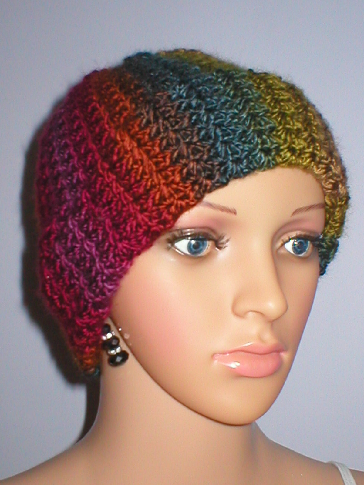 Supersoft crochet beanie with turn up - Folk