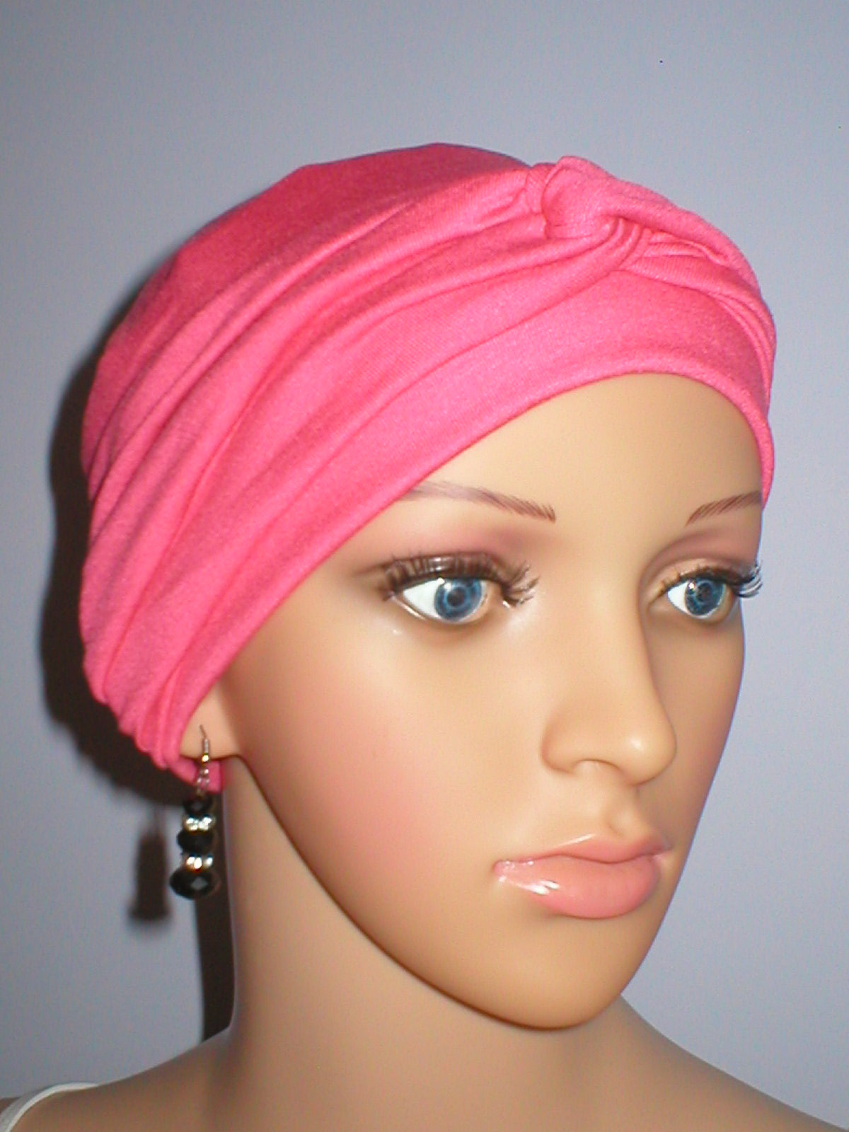 Soft jersey chemo hat and twist headband - Suzie coral