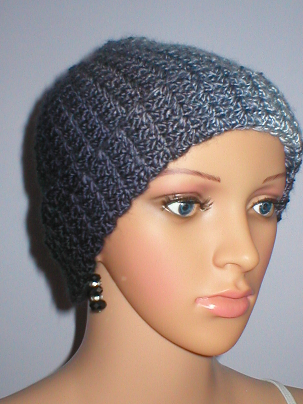 Supersoft hand crochet beanie with tuen up - Stardust