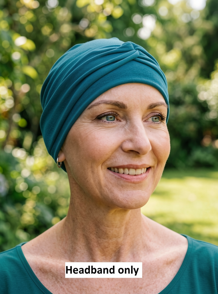Soft jersey twist headband - Emma teal