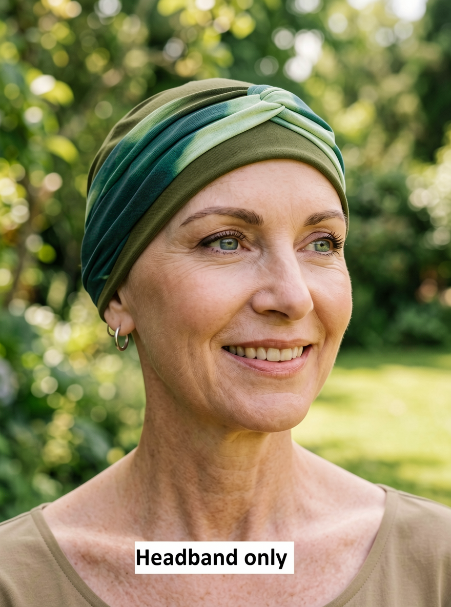Soft twist jersey headband - chemo headwear accessory - Sara khaki haze