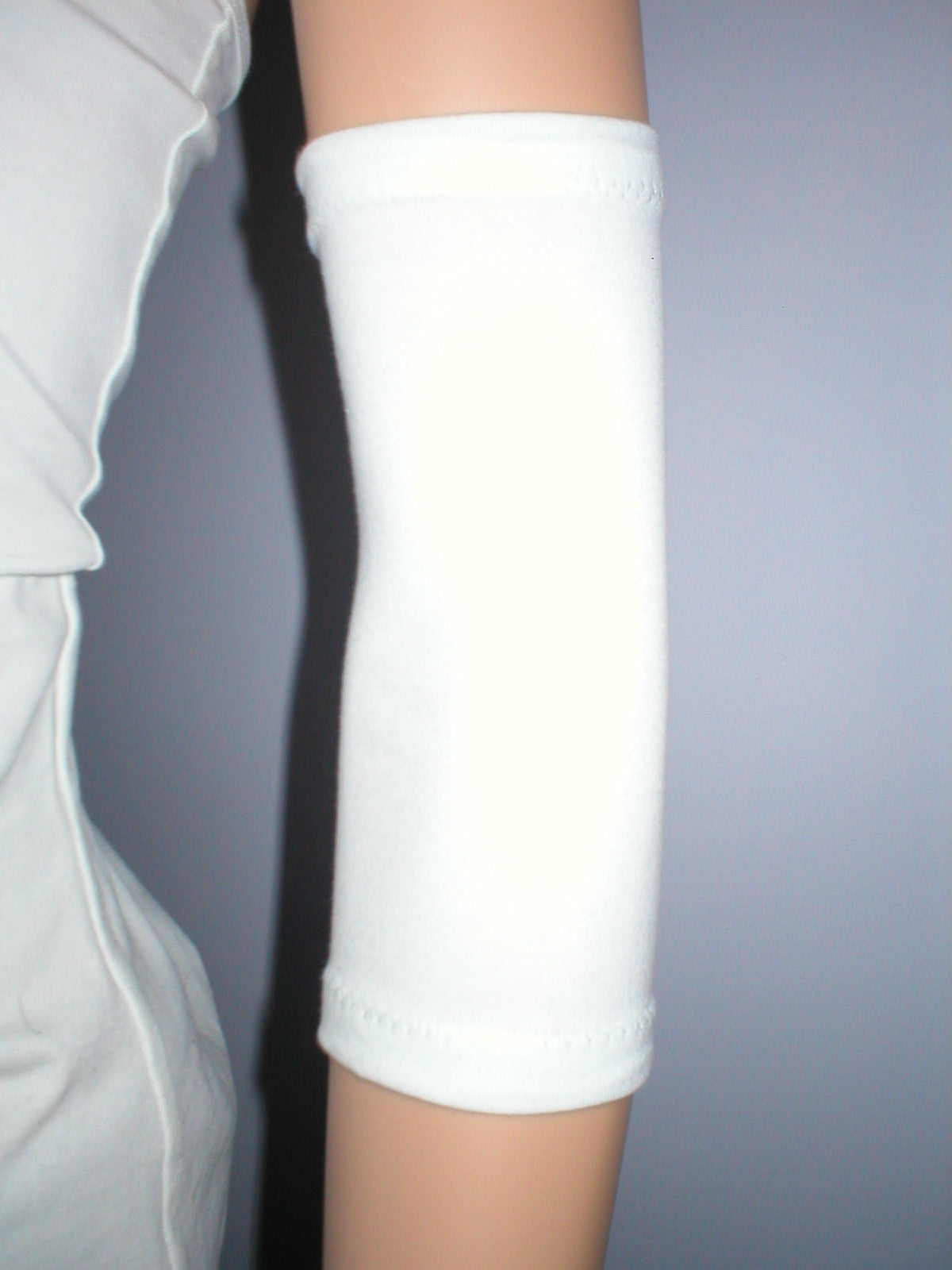 Large cotton picc line sleeves for chemo etc - White