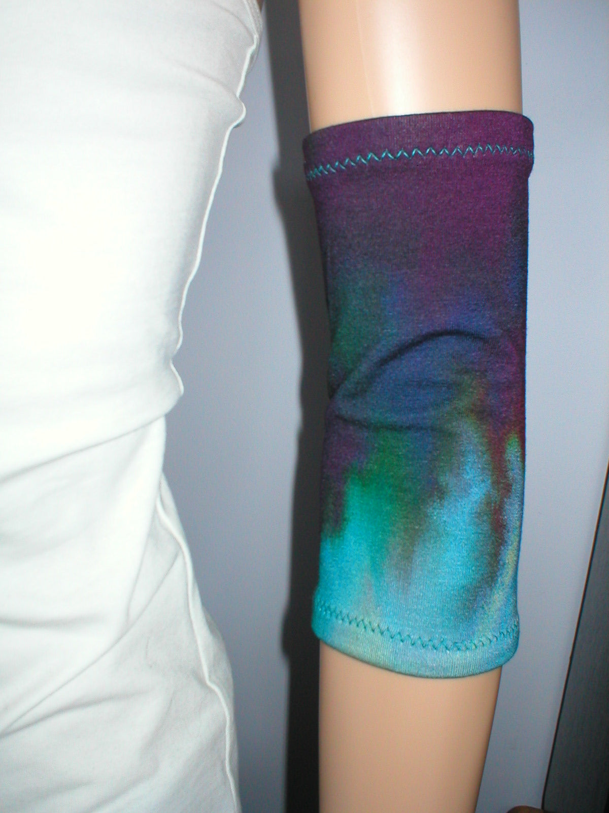 Extra small premium patterned picc line covers - picc line sleeves - Teal haze