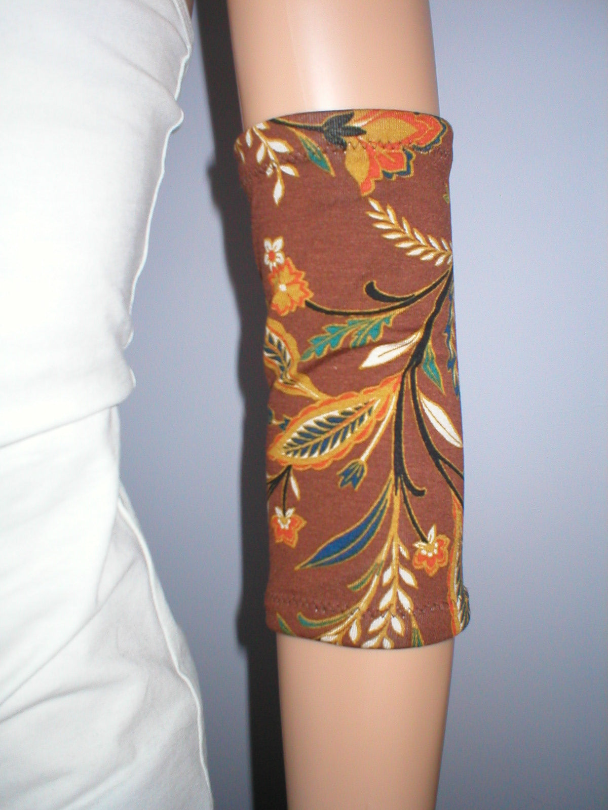 Extra small premium patterned picc line covers - picc line sleeves - Brown bohemian