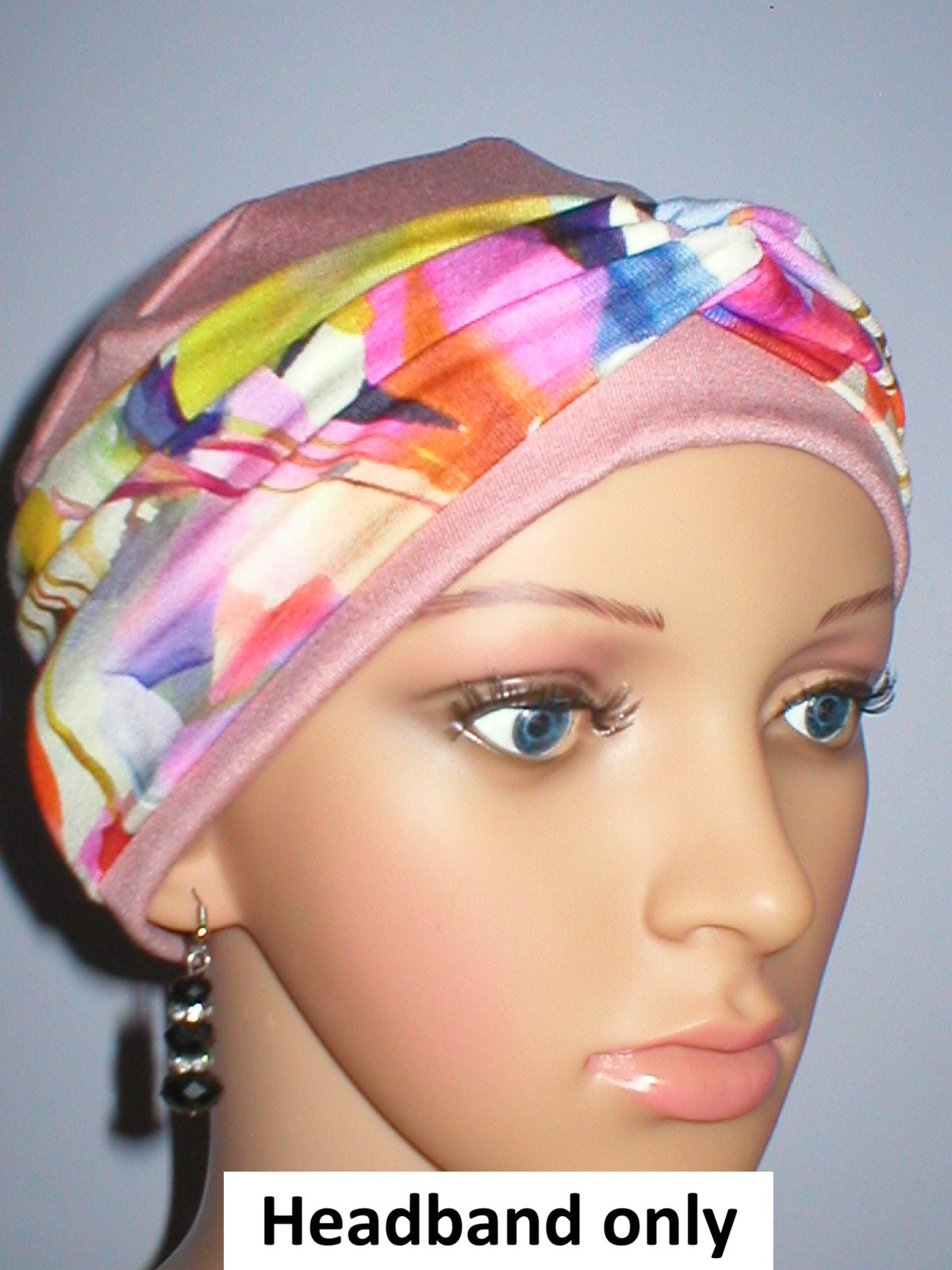 Soft twist jersey headband - chemo headwear accessory - Sara bright floral