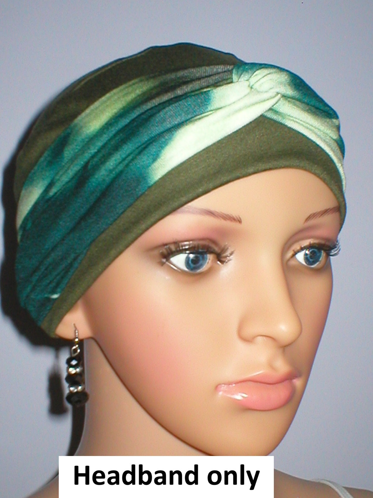 Soft twist jersey headband - chemo headwear accessory - Sara khaki haze