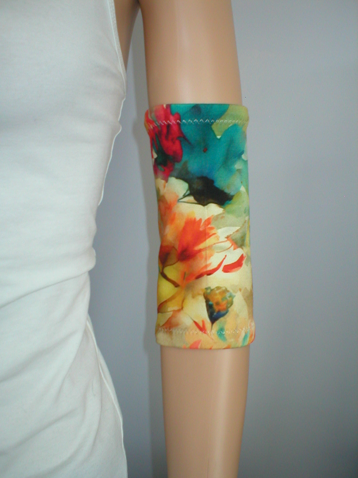 Premium patterned medium picc line covers - Sunshine floral