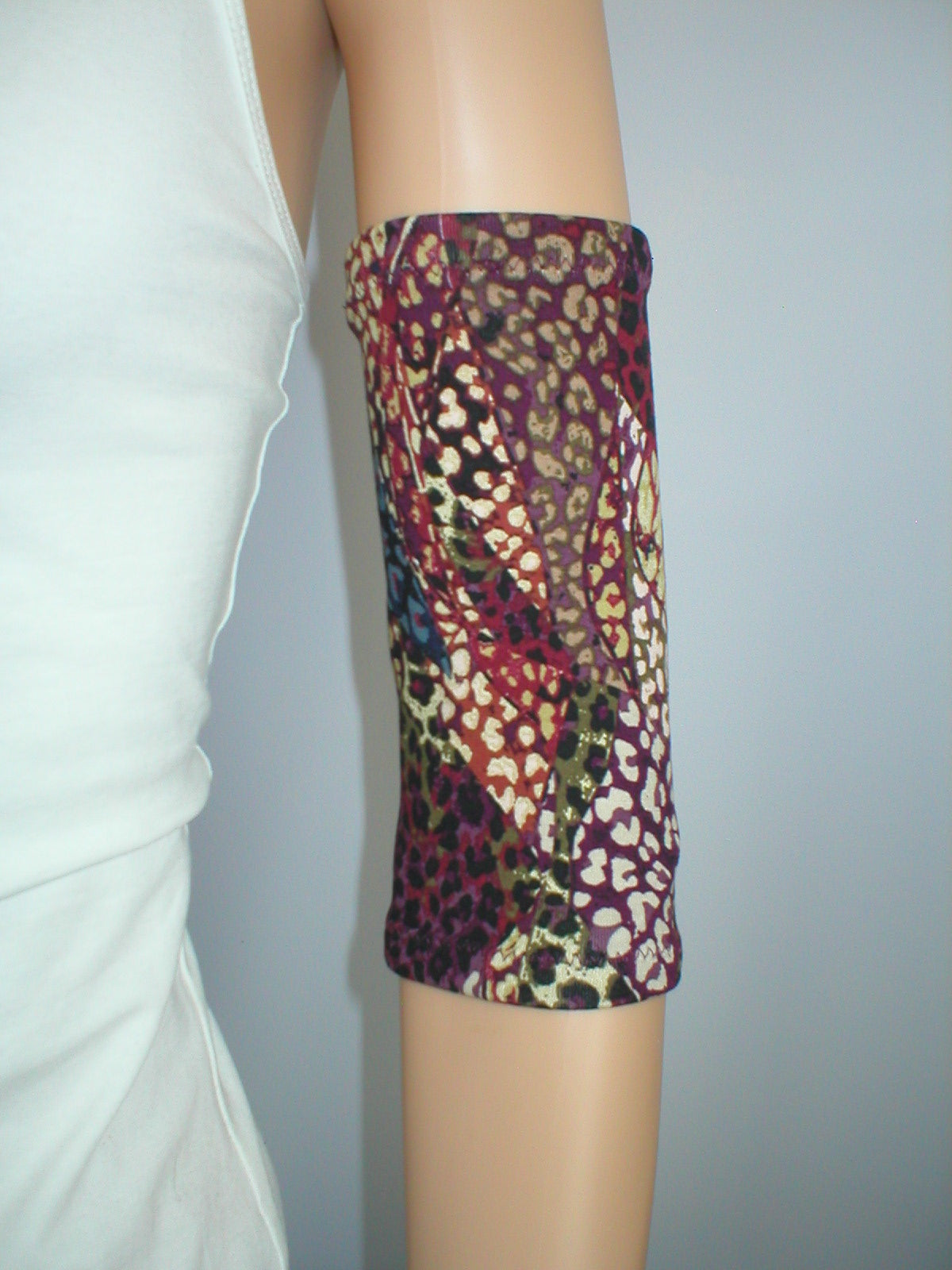 Extra small premium patterned picc line covers - picc line sleeves - Wine jungle
