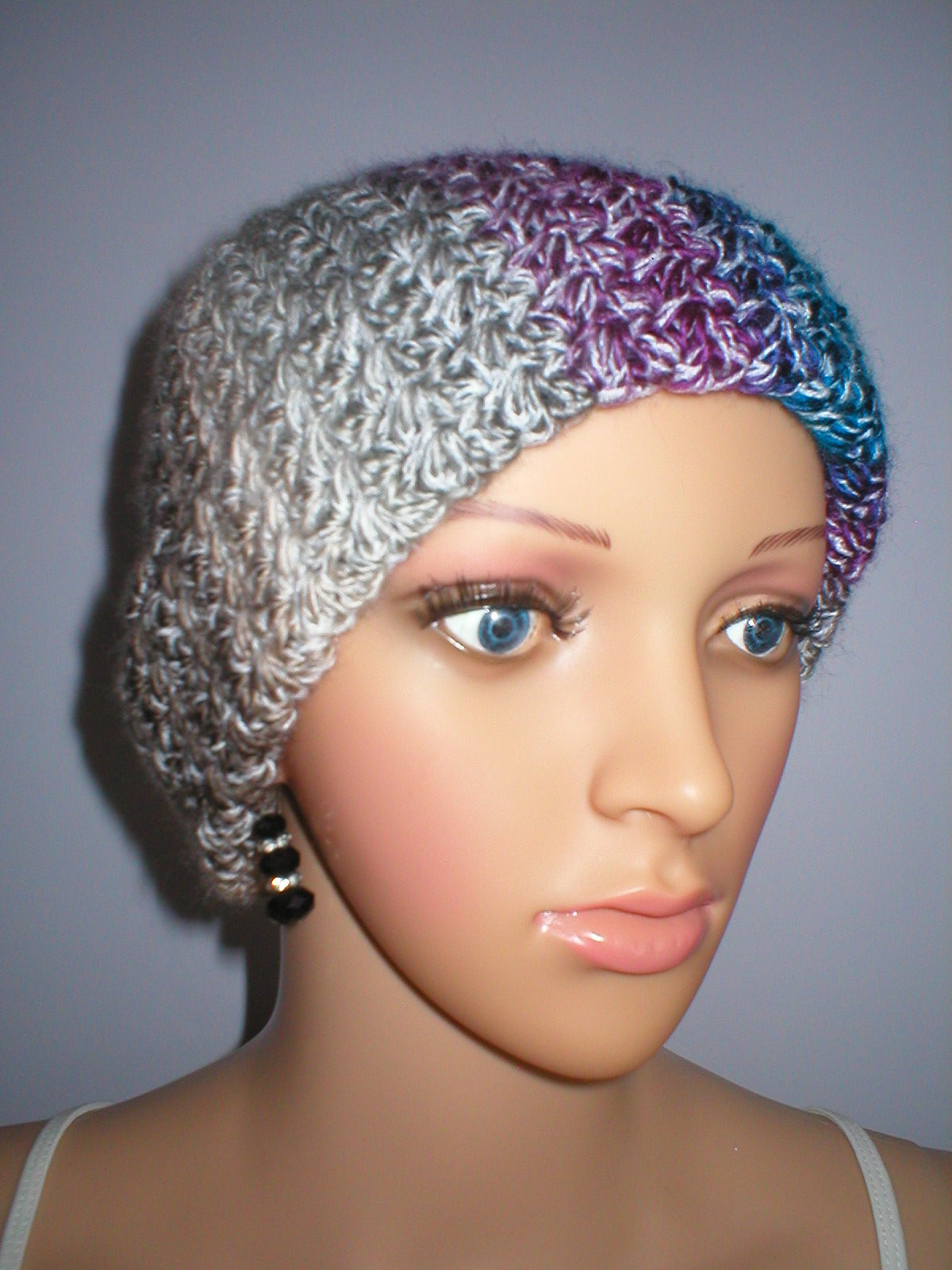 Supersoft hand crochet chunky beanie with turn up - Chic mix