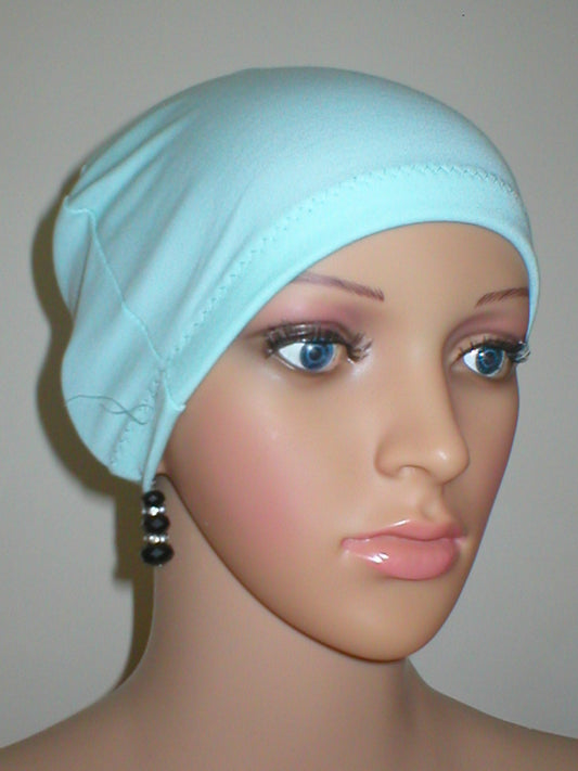 Cotton chemo sleep cap - Great for cancer hair loss or Alopecia - Gemma spearmint