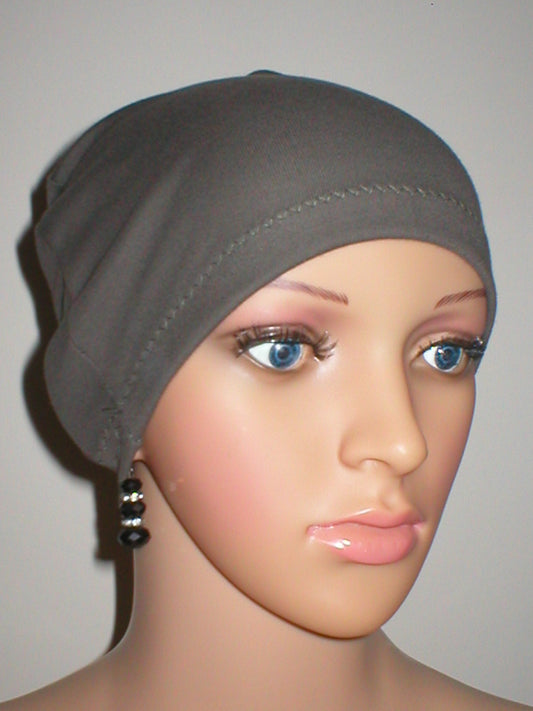 Cotton chemo sleep cap - Great for cancer hair loss or Alopecia - Gemma acorn