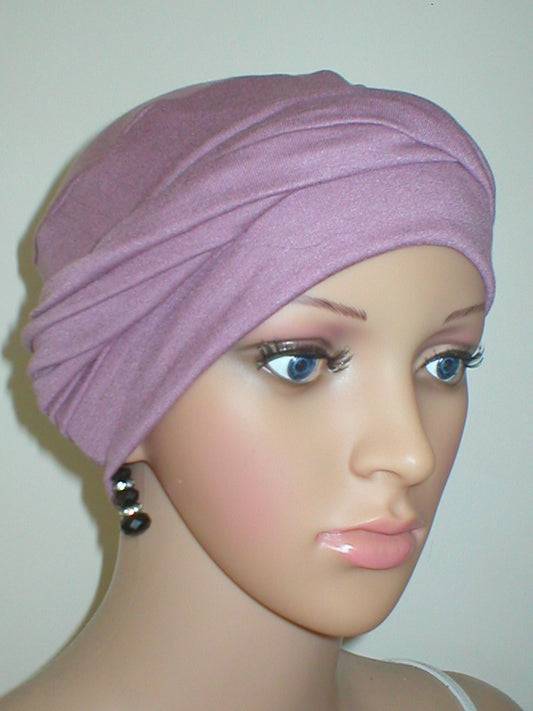 Soft breathable comfortable chemo hat and removable twist headband - Full coverage chemo headwear for cancer hairloss or Alopecia - Milly rose