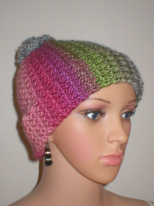 Supersoft hand crochet beanie hat with crochet pom pom - Dream