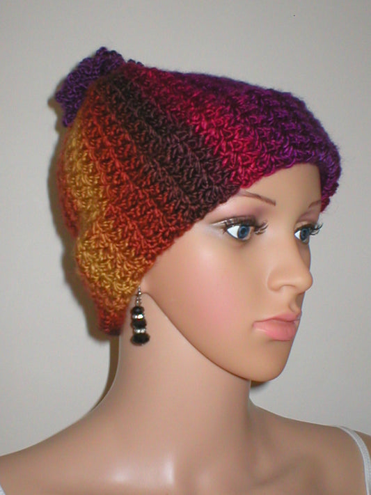 Supersoft hand crocheted beanie hats with crochet pom pom - Fantasy