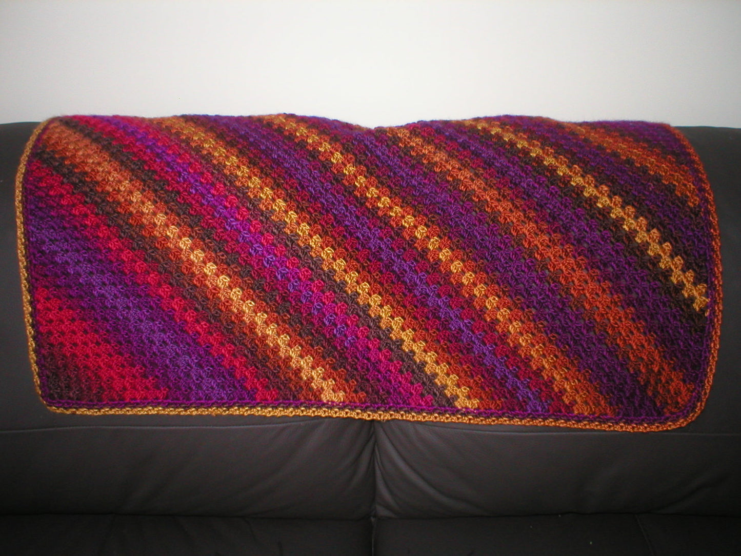 Soft hand crocheted lap blanket - Fantasy 32x32 inches
