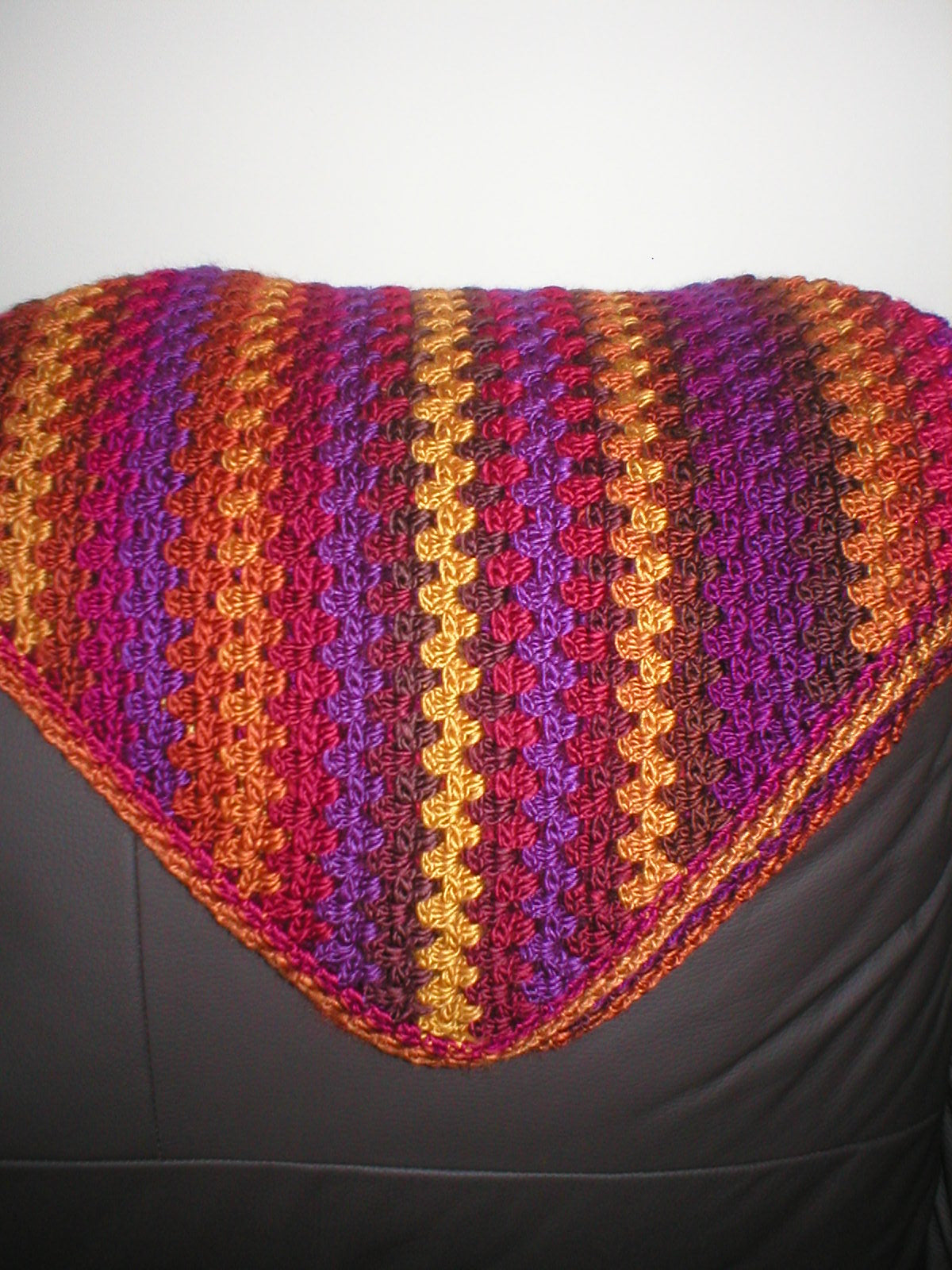 Soft hand crocheted lap blanket - Fantasy 32x32 inches
