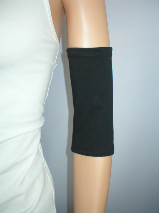 Large cotton picc line sleeves - picc line covers - Black