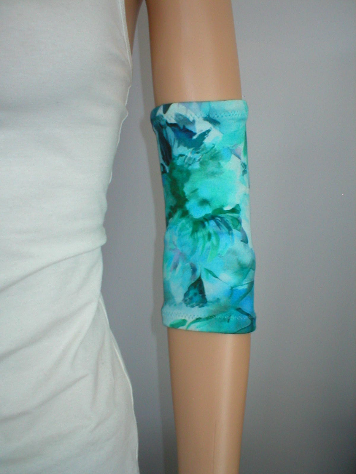 Extra small premium patterned picc line covers - picc line sleeves - Aqua pastel