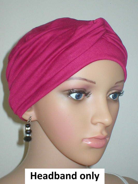 Soft jersey twist chemi headband - Emma cherry