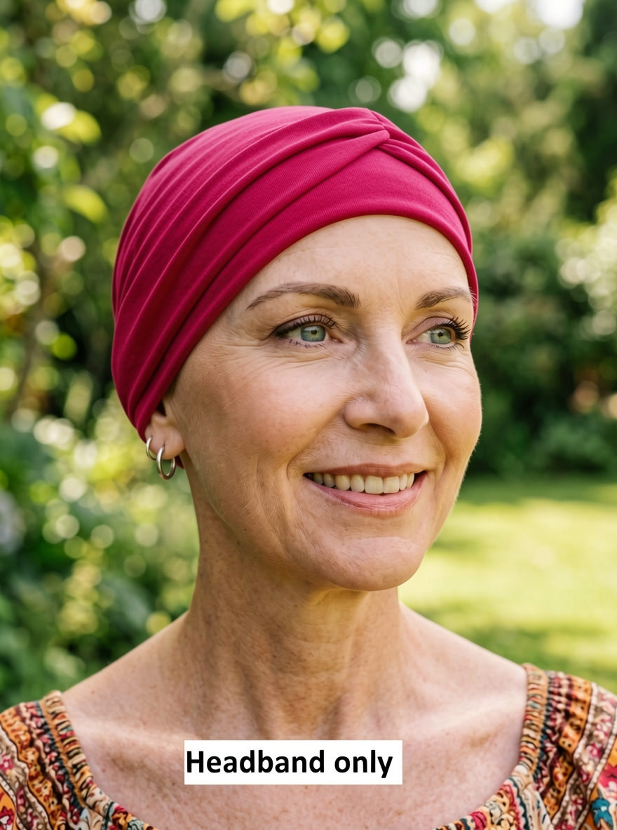 Soft jersey twist chemi headband - Emma cherry