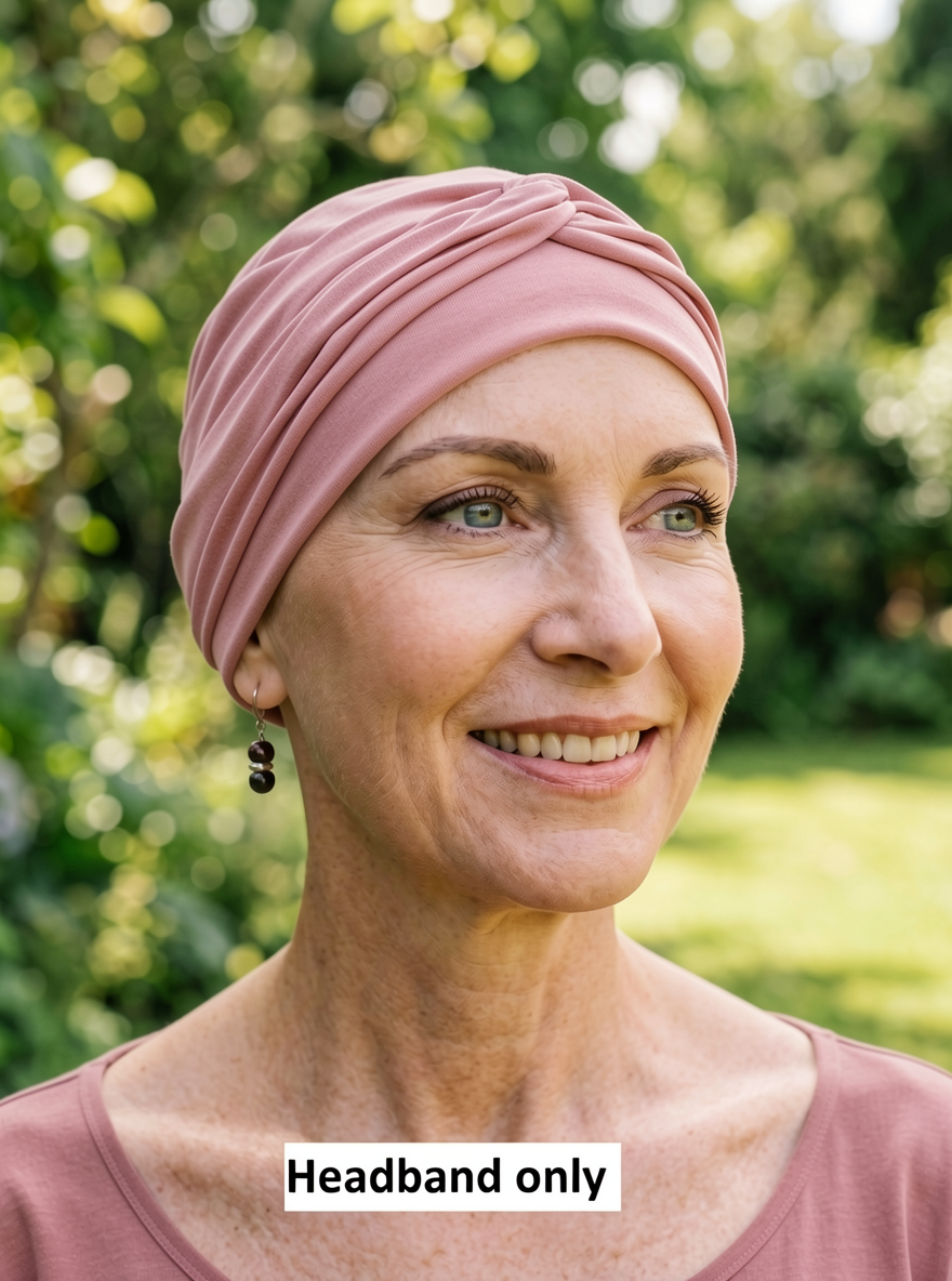 Soft jersey twist chemo headband - Emma dusky