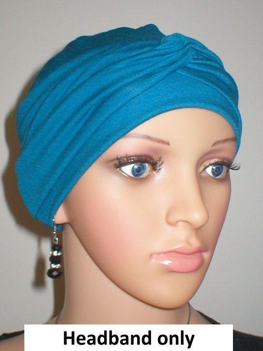 Soft jersey twist headband - Emma teal