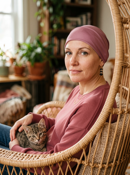 Soft comfortable base chemo hats for hair loss and alopecia - Olivia rose