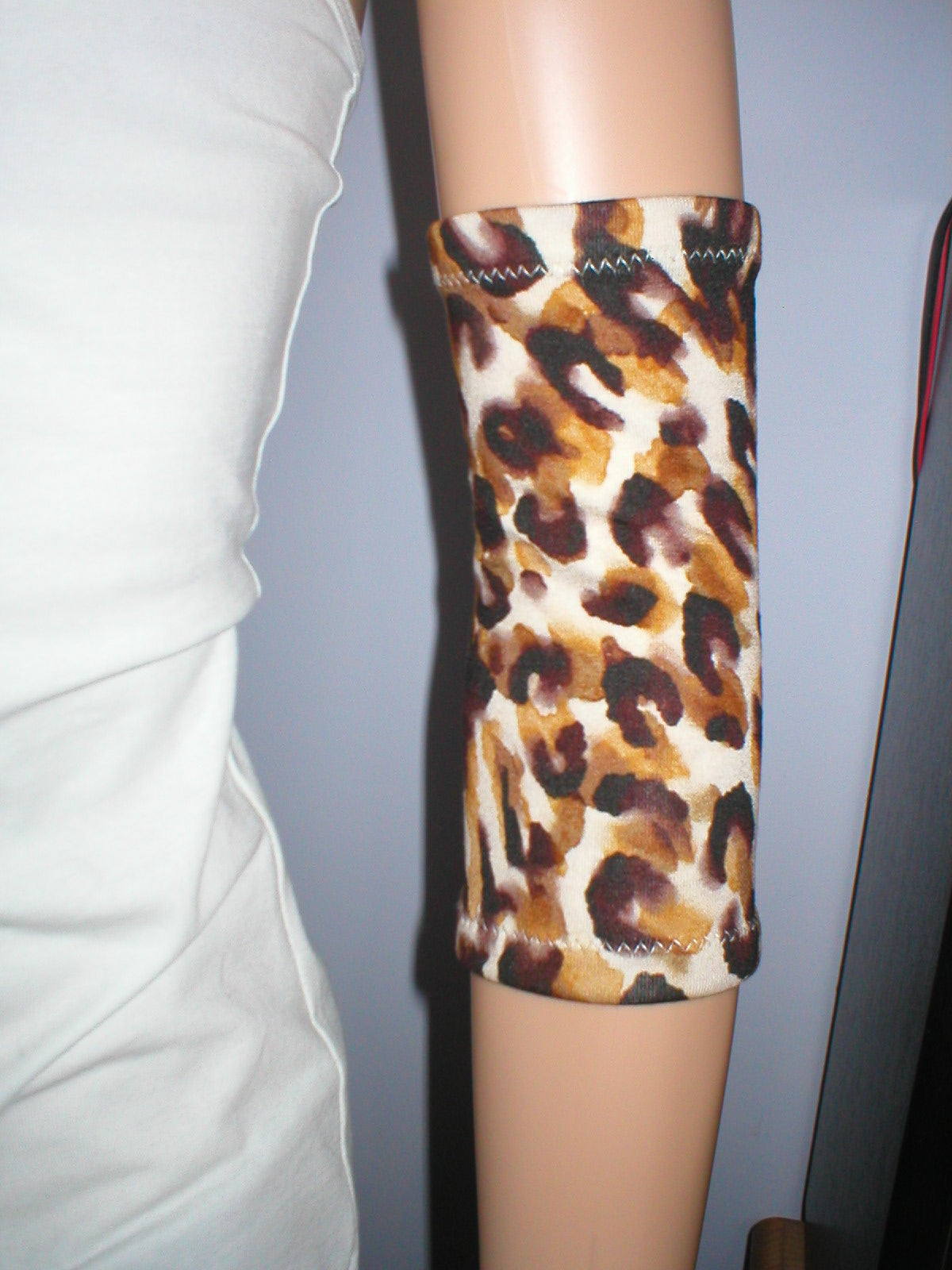 Extra small premium patterned picc line covers - picc line sleeves - Brown cheetah