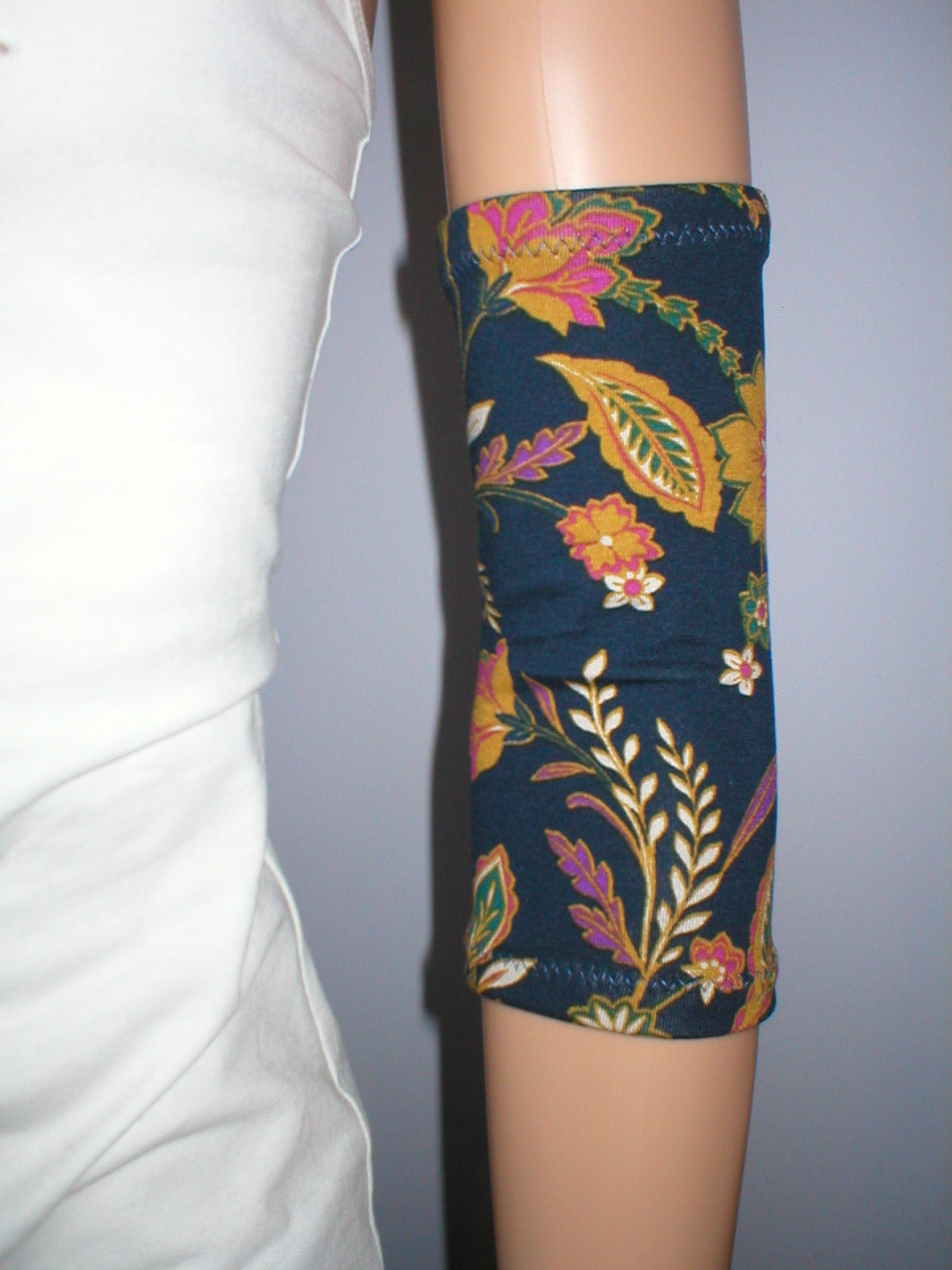 Extra small premium patterned picc line covers - picc line sleeves - Navy bohemian