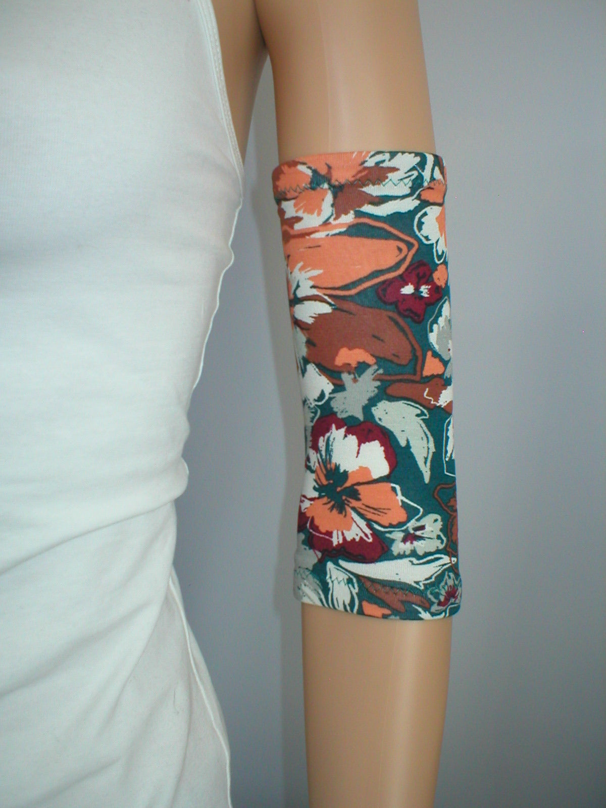 Premium patterned small picc covers - Teal pansy